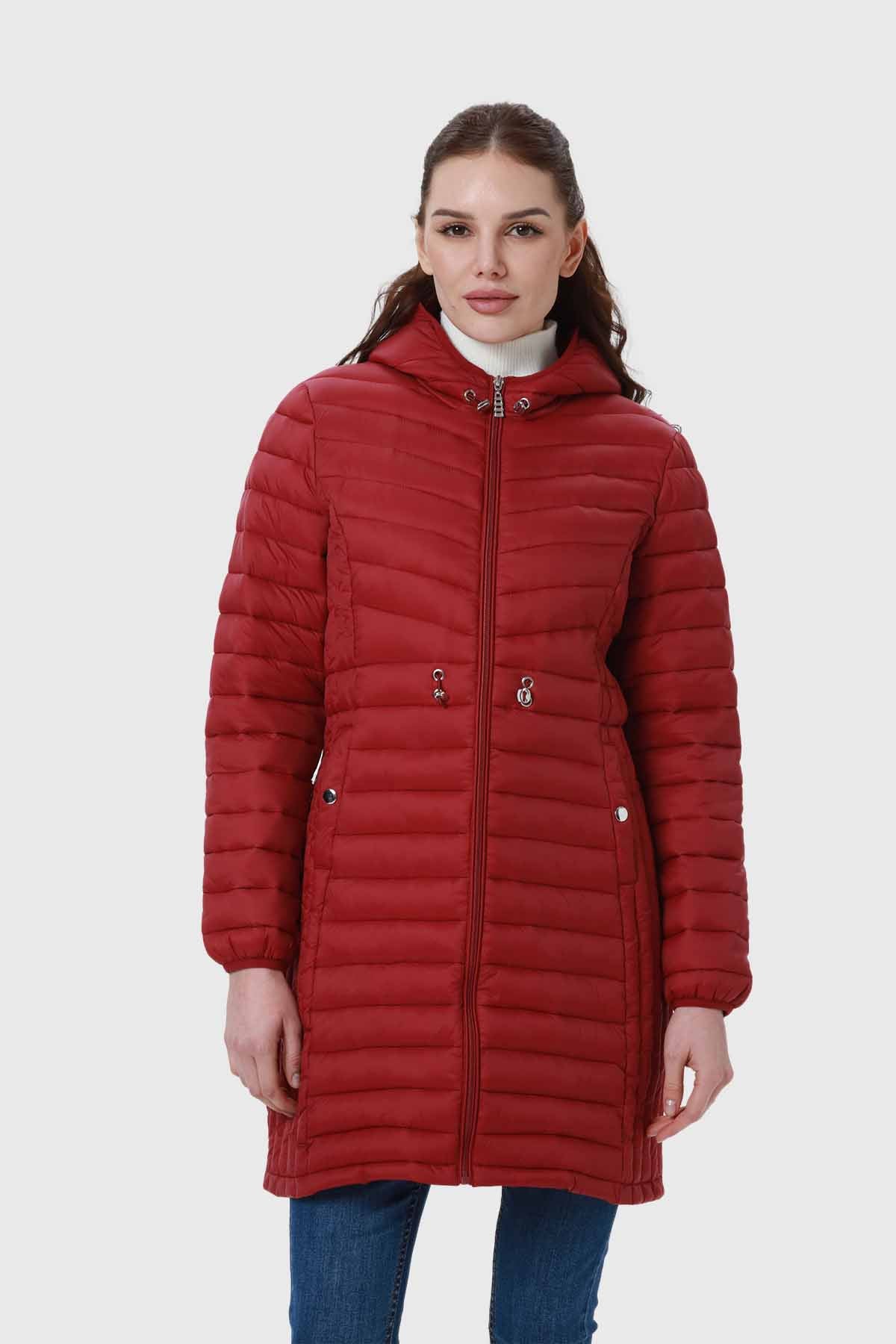 Parka Mujer Modelo Largo Rojo: imagen 2