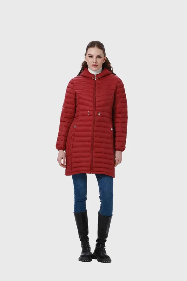 Parka Mujer Modelo Largo Rojo